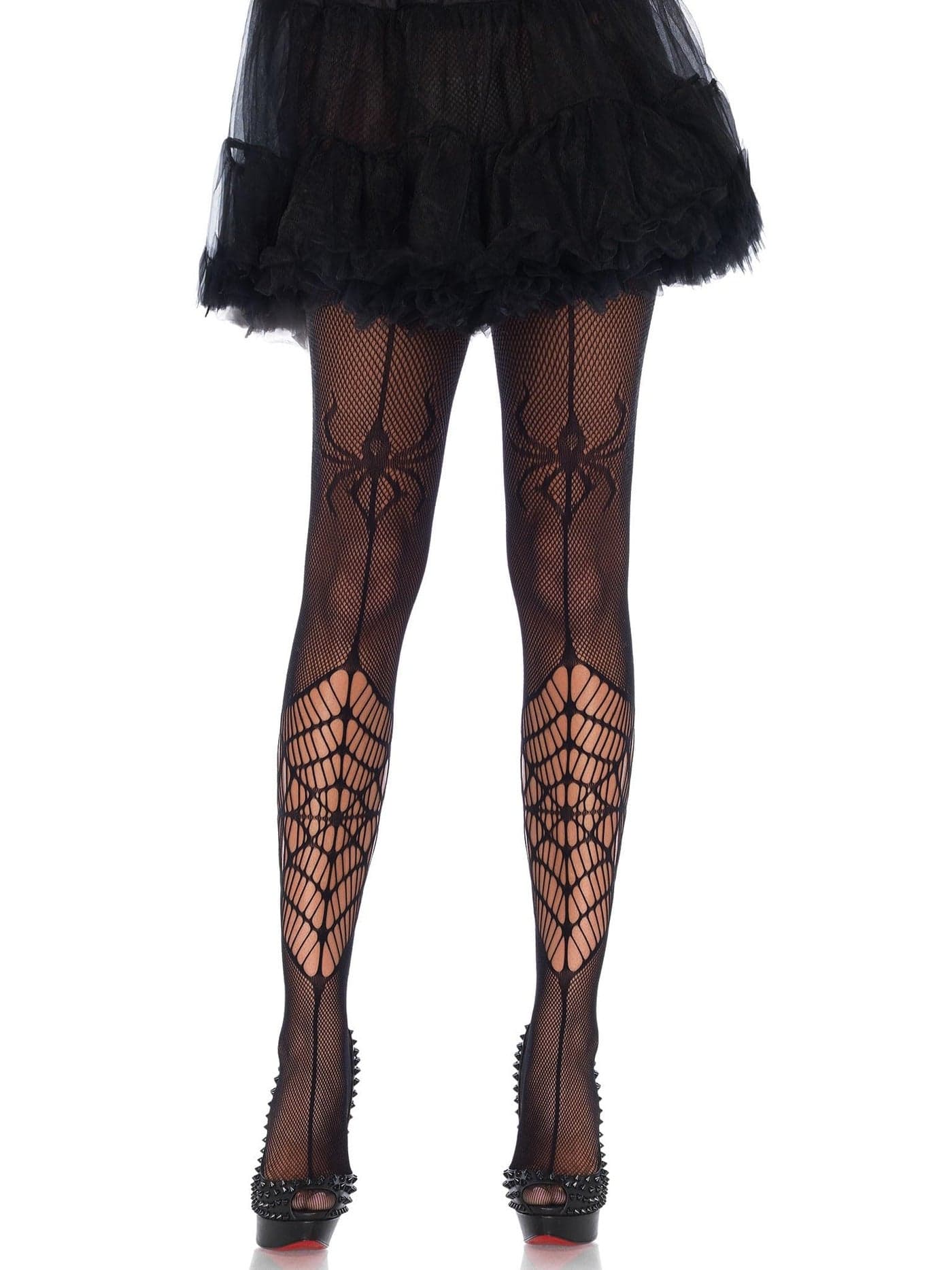 Leg Avenue womens Spiderweb Net Tights Costume Hosiery, Black, One Size US
