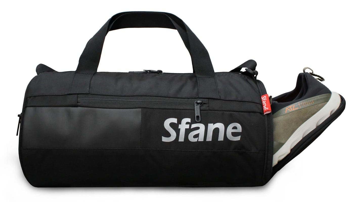 Sfane Gym Bags for Men with Separate Shoe Compartment Sports Gym Bags for Women Unisex Duffle Bags for Gym for Carry & Travel Adjustable Duffel Bags Sports Bag - Black