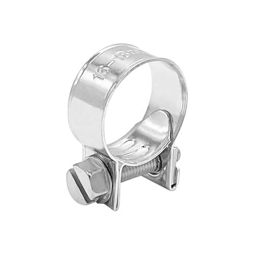 LARME 716 Small Fuel Injection Hose Clamps 20PCS Gas Line Hose Clamp Adjustable Pipe Hose Clip Tube Clamps for AutomotiveAgriculturePlumbing 582332 Dia