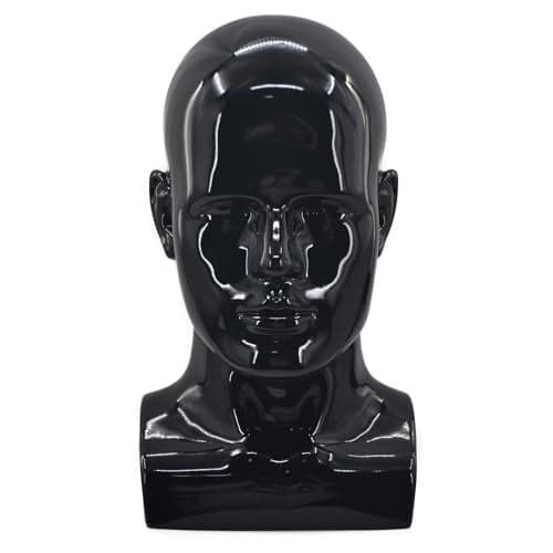 Tcwuzick Male Mannequin Head Professional Manikin Head for Display Wigs Hats Headphone Mask Sunglasses Jewelry and Scravat Display Stand L90lianghei