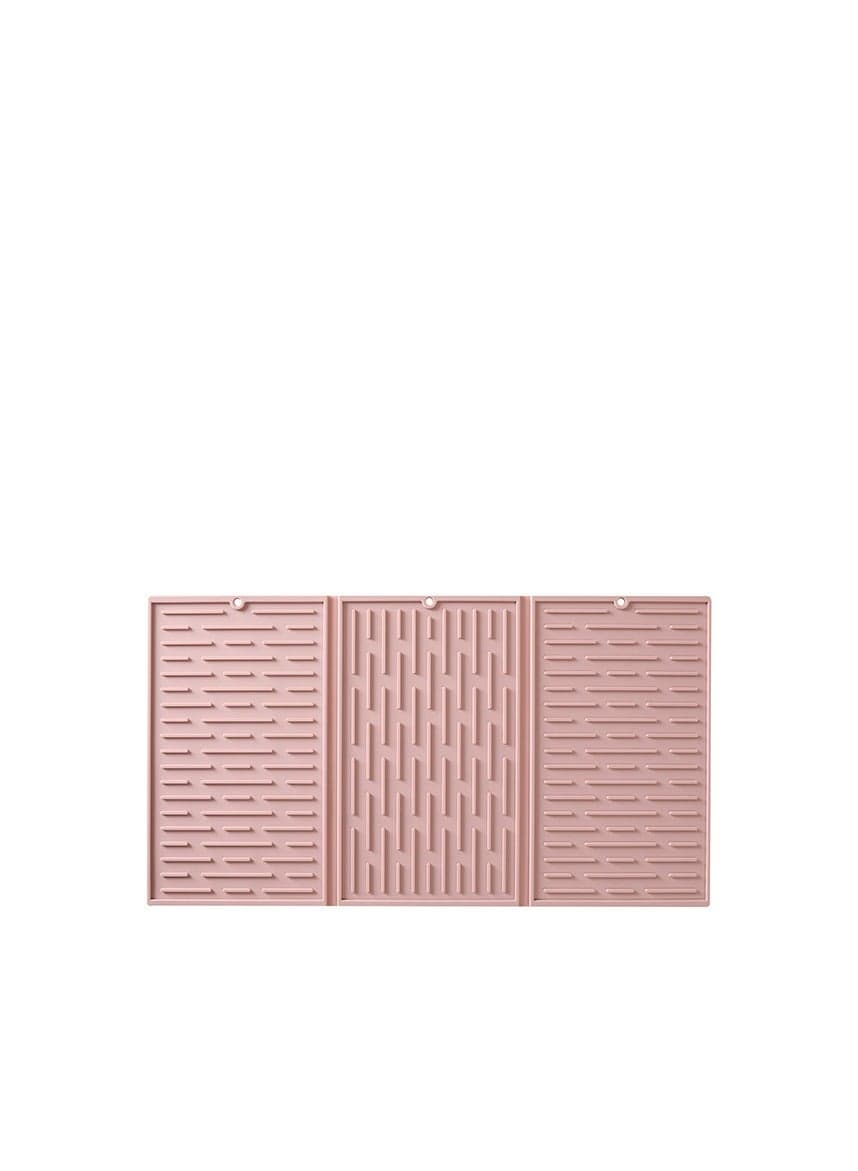 Silicone Dish Drainer Mat, Collapsible Trifold Easy Storage Drying Mat for Kitchen Counter Heat & Cold Resistant, to Clean Anti-Slip Durable