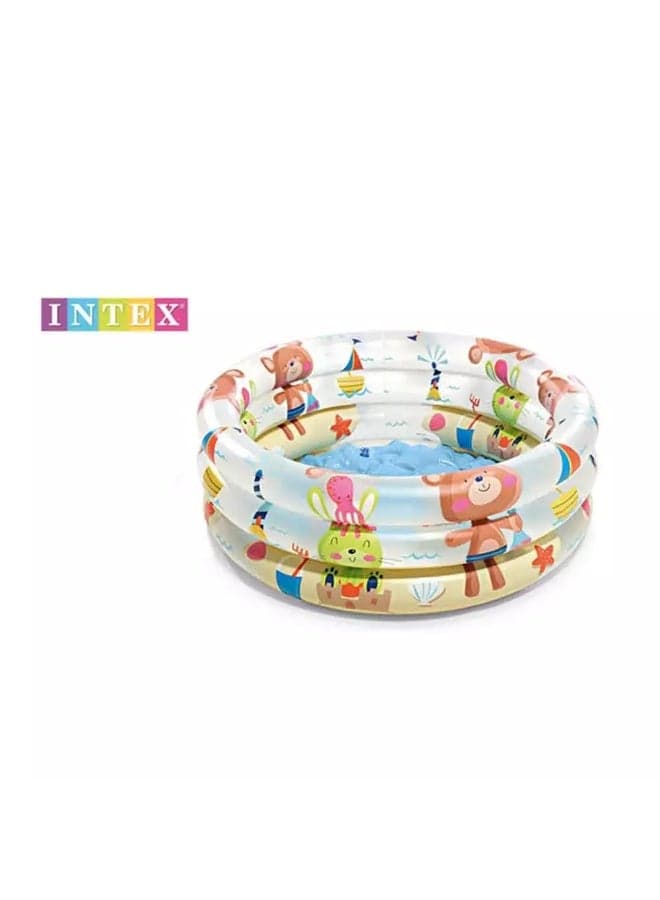 Intex Multicolour Kids Summer Swimming Pool with Animal Painting Designed and Size 61X22cm