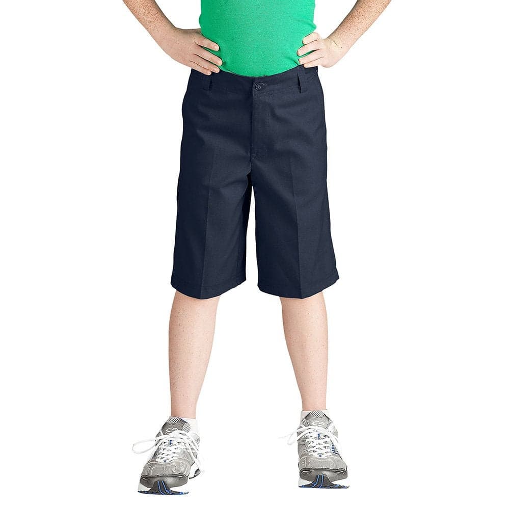 Dickies Big Boys' Flex Waist Flat Front School Uniform Short, Dark Navy, 18 Regular