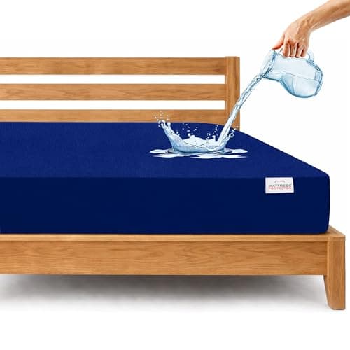 Mattress Protector Single Bed with Ultra Soft Cotton Terry – Breathable & Hypoallergenic Fitted Cover for Stain & Spill, Dust Protection - 78x36 Inch (6.5x3 ft), Royal Blue