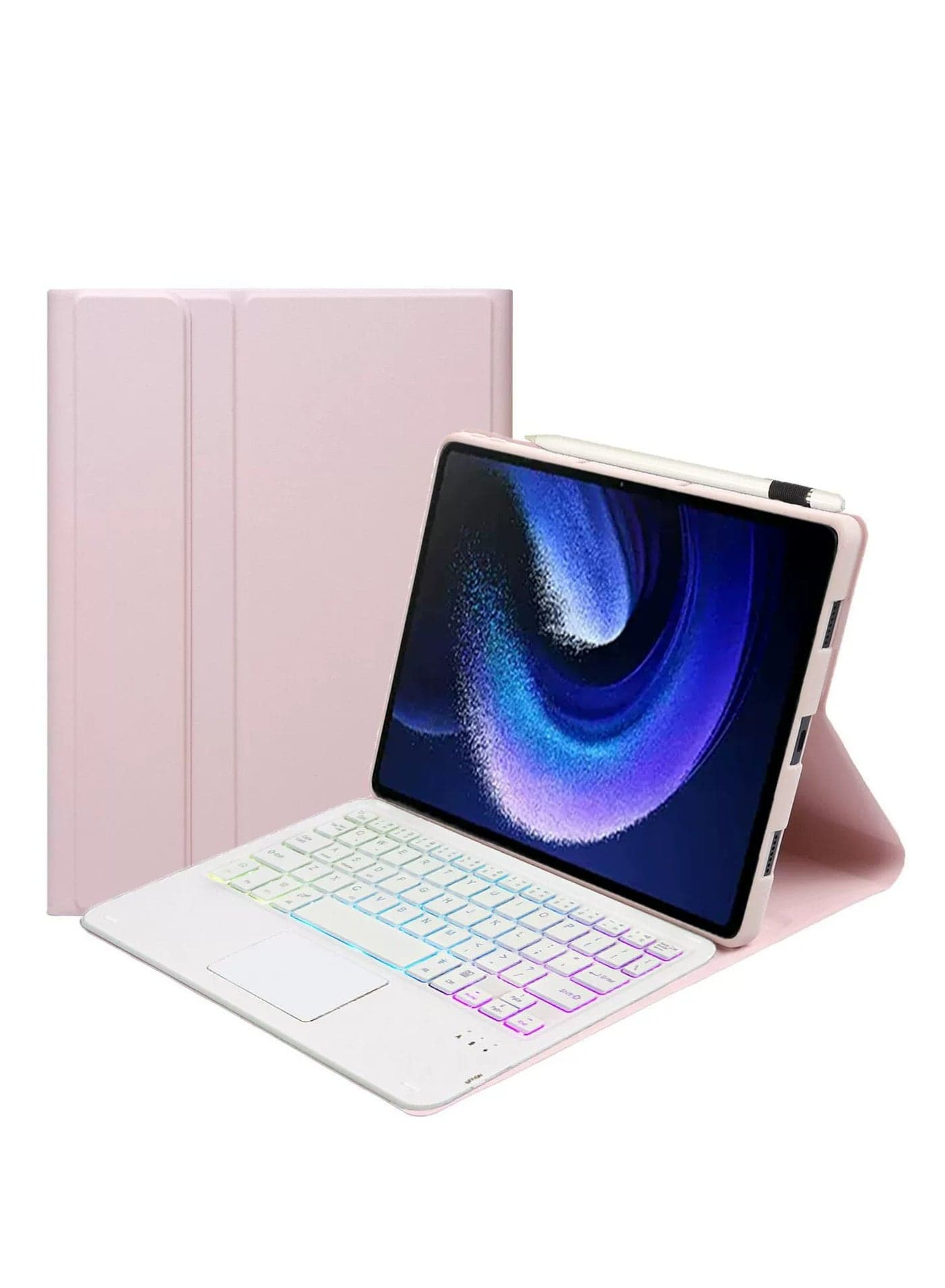 Bilingual Keyboard case for Xiaomi 6/6 Pro 11 inch 2023, backlit, multi-touch trackpad, flip stand case with pencil holder