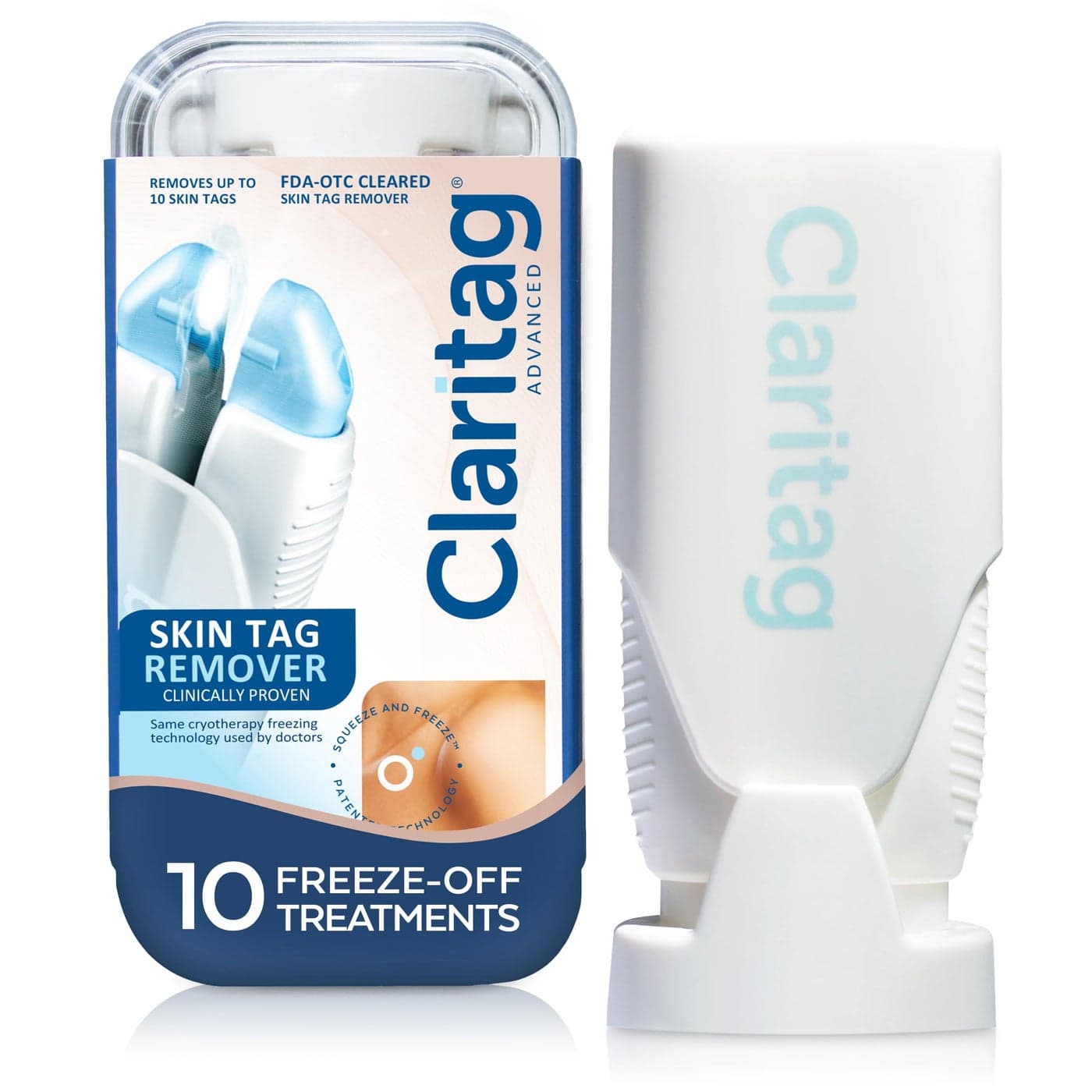 Claritag Advanced Skin Tag Remover FDACleared Device Only for Skin Tag Removal Works in 714 Days Up to 10 Treatment Cycles Cryogenic FreezeOff Kit