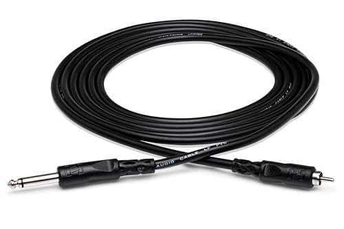 Hosa CPR-103 1/4 in TS to RCA Unbalanced Interconnect Cable, 3 Feet