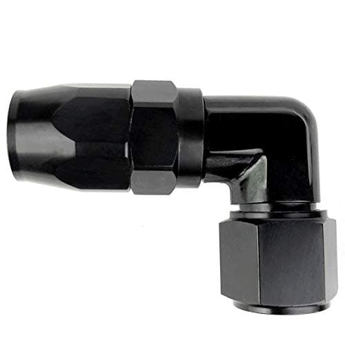 10AN Female Swivel 90 Degree Elbow Aluminum 10 AN Hose End Low Profile Forged Fittings Black