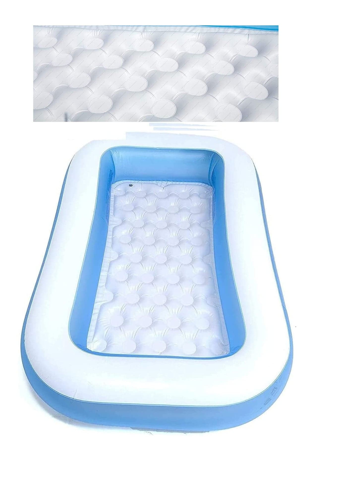 VRION® Summer Special Inflatable Kid Swimming Pool Baby Bath tub Without Air Pump for Kids Age 1 to 5 Years I 6 Feet Size Bath Pool I Water Capacity 49 Liters I Multi Colour (Rectangular)
