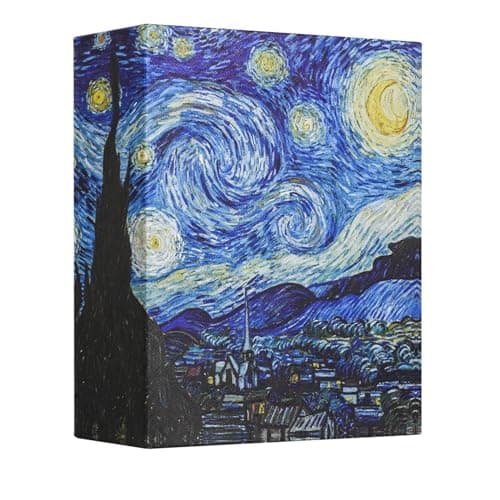 Hiwhy Photo Album 4x6 with 50 Pockets, Small Picture Album with Premium Leather Album Cover, Slip-in Mini Picture Book for Family Wedding Anniversary Baby Vacation Pictures, Starry Night