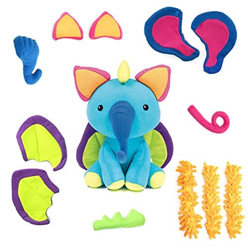 Educational Insights Mixaroo Stuffed Animal for Social Emotional Learning Activities Fine Motor Preschool Toys Toddler Learning Toys Kindergarten Classroom Must Haves Gifts for Kids Ages 2