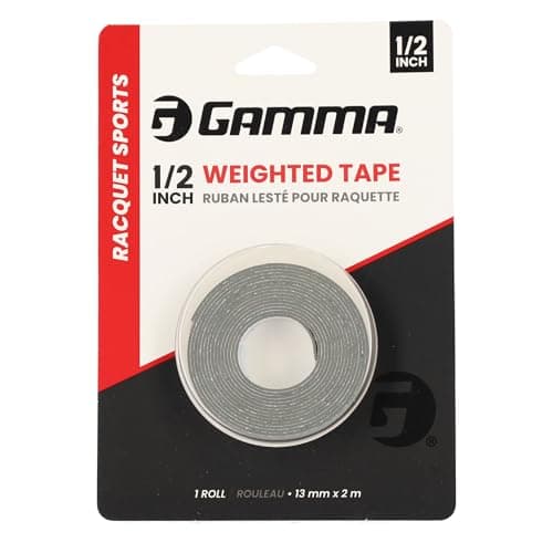 Gamma Weighted Tape Adjustable Paddle Racquet Weight for Enhanced Control Power Speed Customizable Tape for Pickleball Tennis Padel Gray 12 Roll