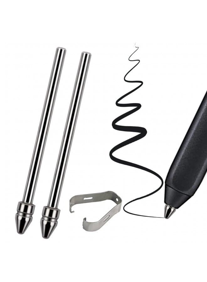 Universal Fit No Worn Out Fine Titanium Alloy Fine Pencil Nibs Compatible with BOOX Pen 2 Pro,iReader,IFLYYTEK,Lamy AL-Star Digital Pen, Ballpoint Replacement Tips for eReader Digital Pen,2 Pcs