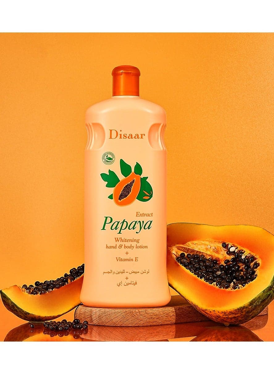 Papaya Skin Whitening Body Lotion Vitamin E Enriched Moisturizer Removes Melanin and Keeps Skin Fair Smooth Papaya Body Lotion