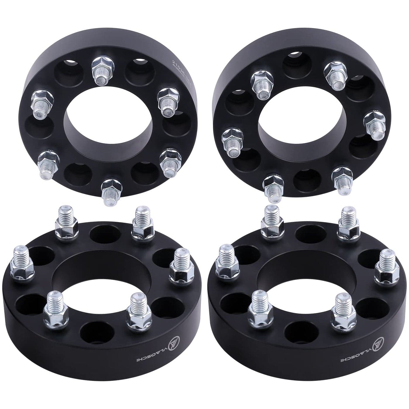 VLAOSCHI Black Forged 6x45 to 6x55 Wheel Adapters 15 Inch with 12 Studs Compatible with Dodge 6 Lug 6x1143 to 6x1397 for 19912004 Dakota 19982003 Durango 19932010 Viper Pack of 4