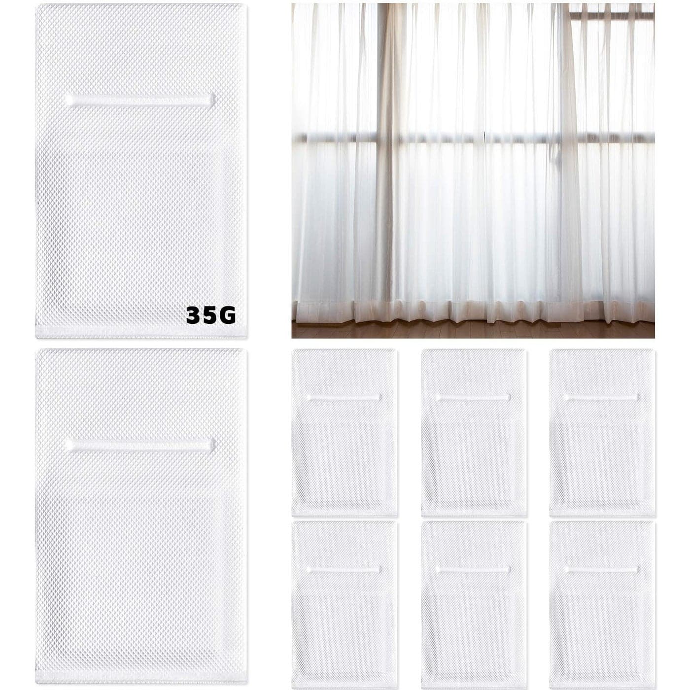 Jetec 8 Pcs Covered Drapery Weights Window Curtain Pendant Weights Bottom Vinyl Drapery Iron Material for Home Office Hotel Total 10 Oz 35g of Each