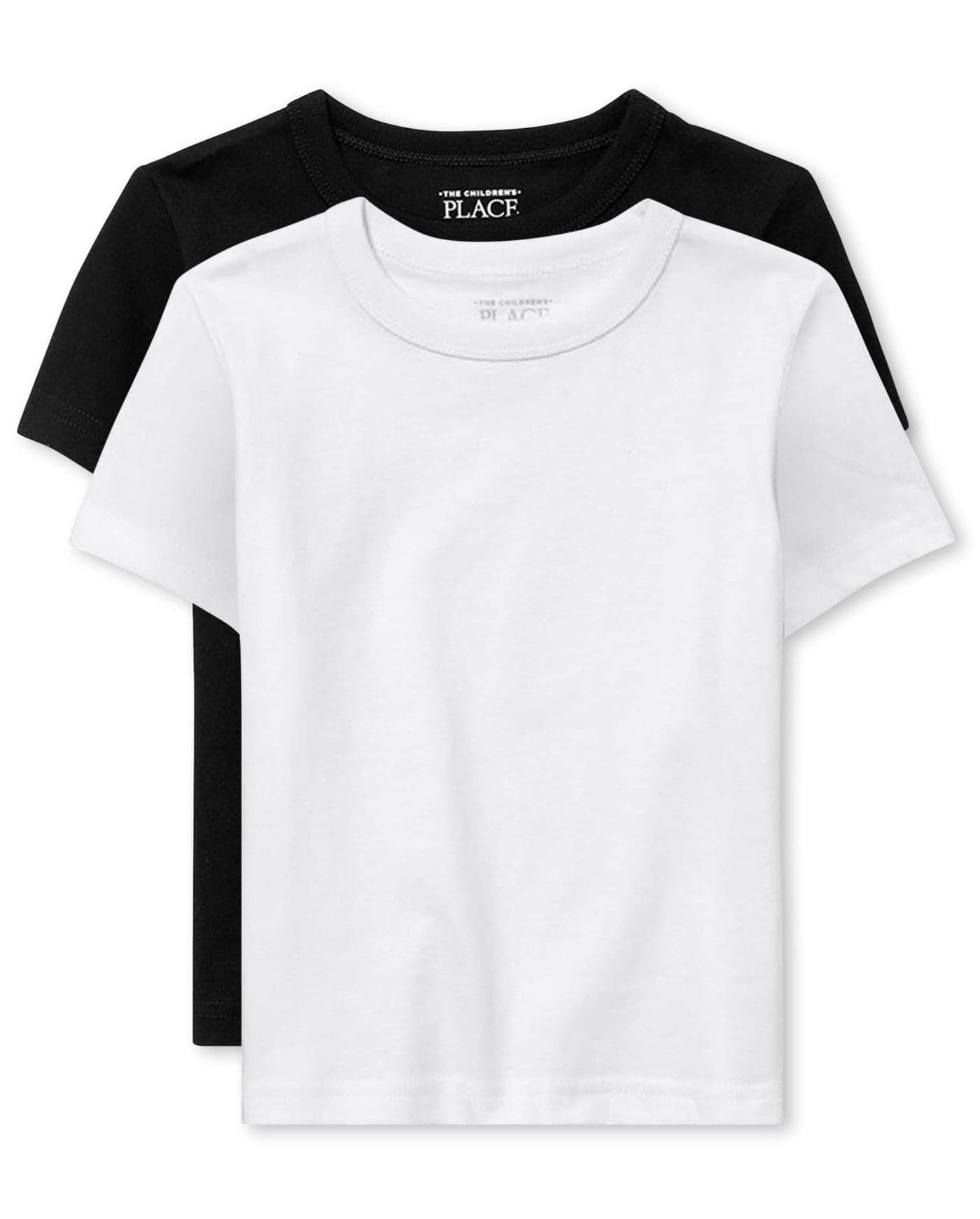 The Childrens Place baby boys And Toddler Short Sleeve Basic Layering Tshirt Shirt BlackWhite 2 Pack 912 Months US