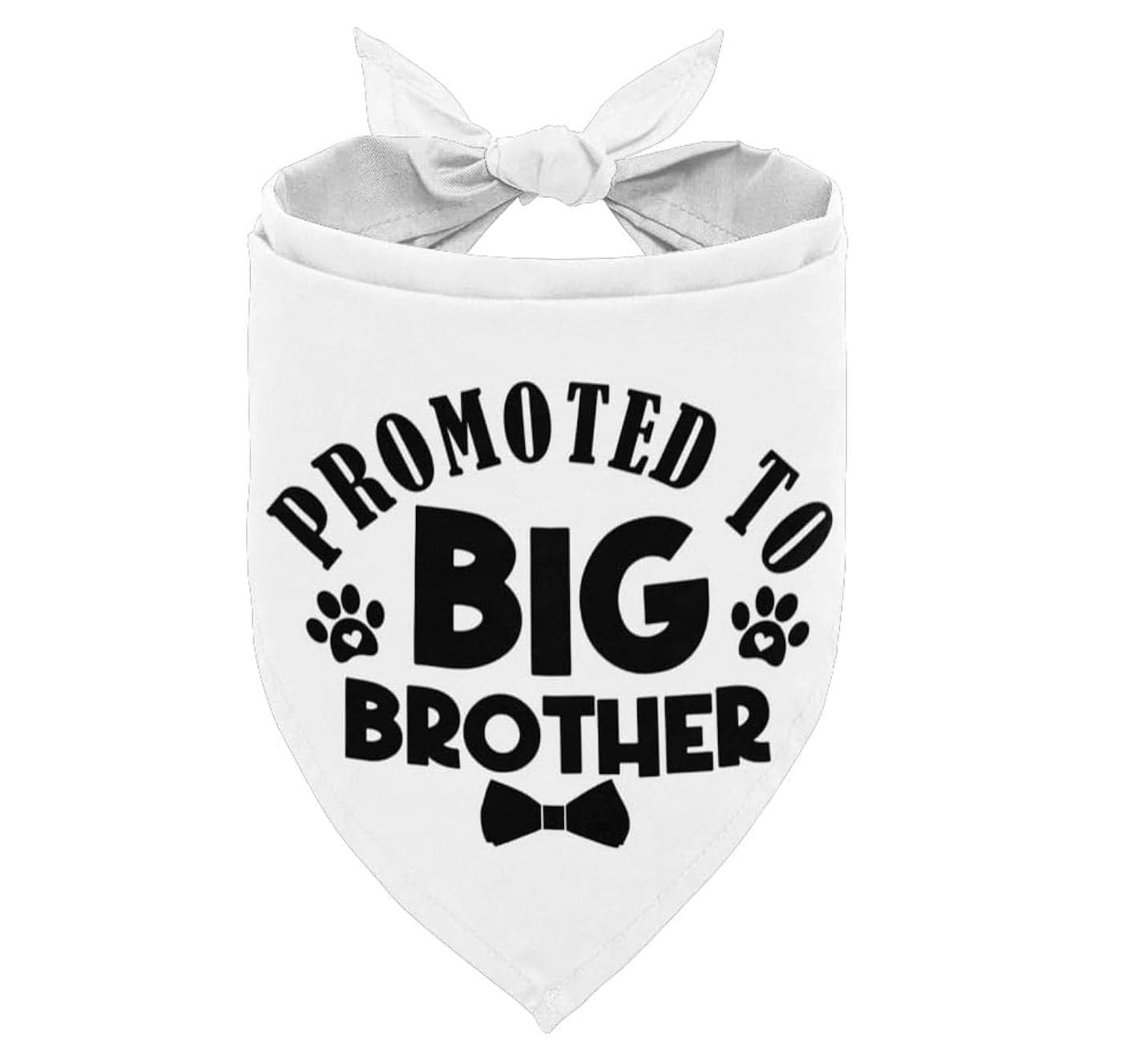 Dog Bandana, Promoted to Big Brother, Dogs Muffler Classical White Printing, Doggy Muffler Pet Scarf, Pet Baby Announcement Plaid Scarf Gender Reveal Accessories A5