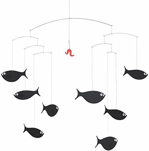 Flensted Mobiles Sh1oal of Fish Hanging Mobile - 24 Inches Premium-Grade Cardstock