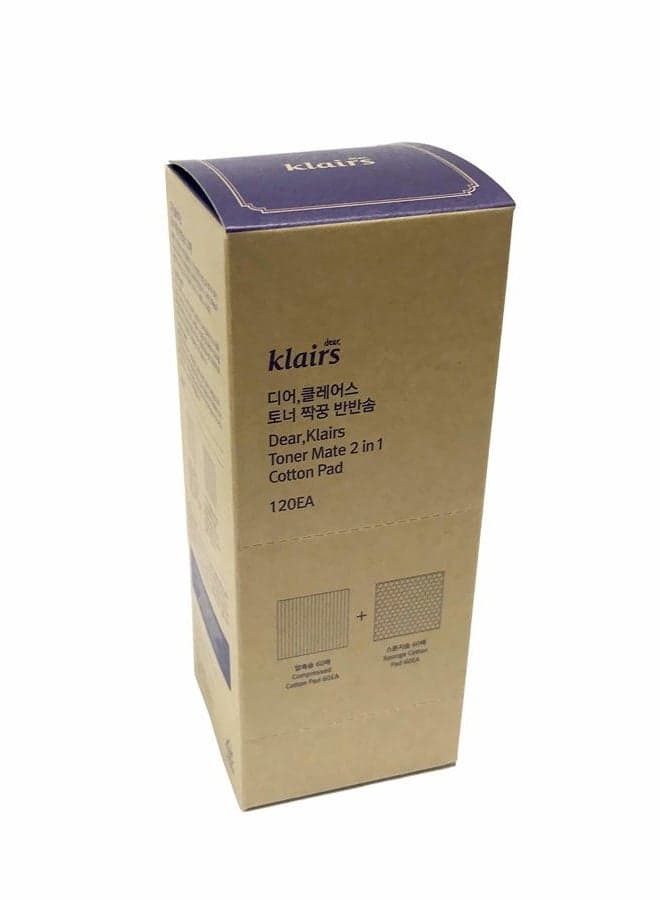 Klairs Cotton Rounds, 120EA Makeup Remover and Facial Cleansing Round Cotton Pads