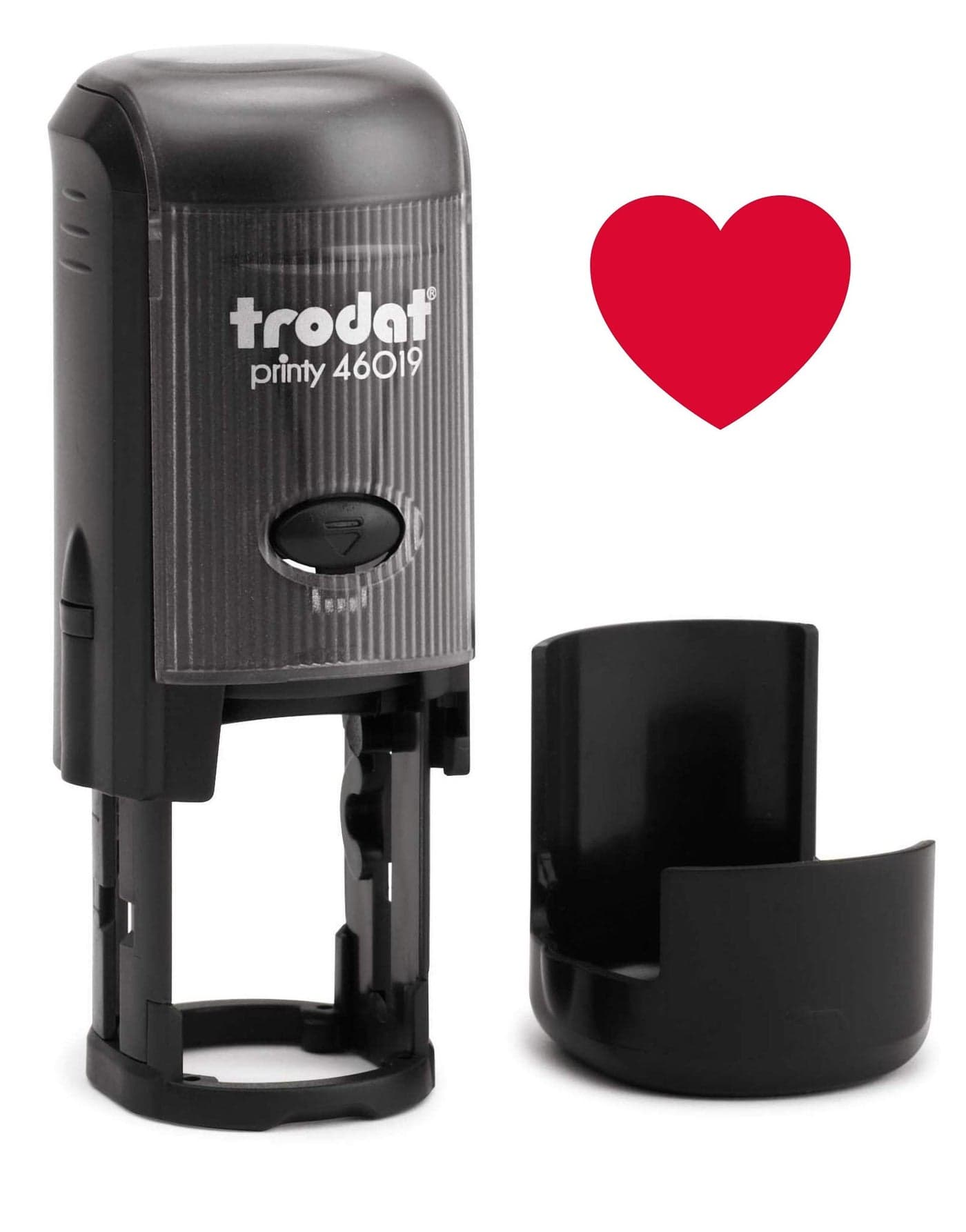 Infusion Round Teacher Stamp Holiday 34 SelfInking Rubber Stamp Heart Red Ink