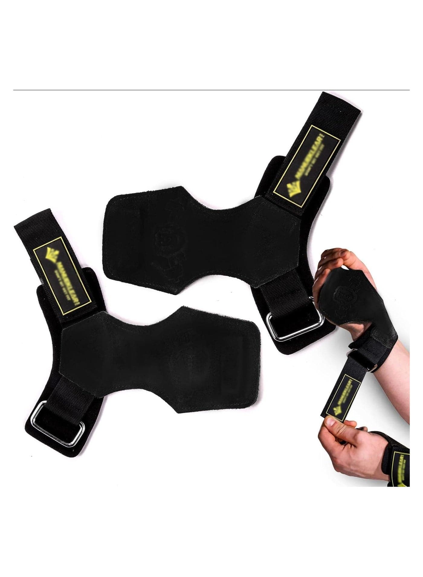 Weight Lifting Wrist Straps, Weightlifting Wrist Straps with Cushion Wrist Loop, Leather Weight Lifting Wrist Straps for Weightlifting and Workout, Lifting Grips Hand Straps for Men and Women