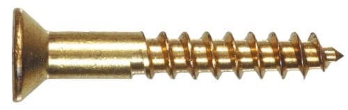 Hillman 2723 8 X 1-1/2-Inch Brass Flat Phillips Wood Screw, 20-Pack