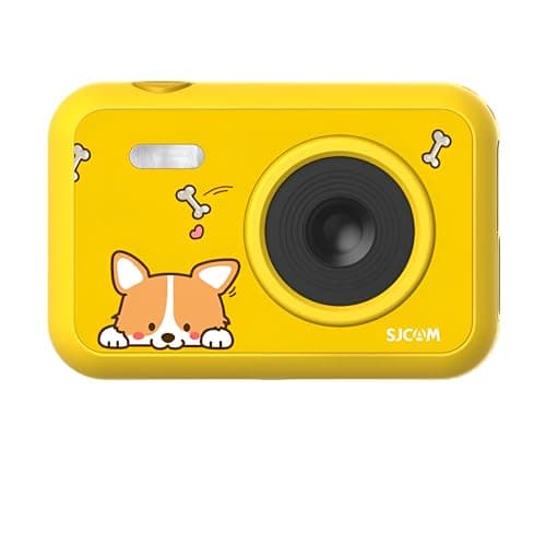 SJCAM FunCam 2" LCD HD Digital Kids Camera | Full HD 1080P | for Video Recording, Photo Shooting, Timelapse Video | Cartoon Print with in-Built Games for Children & Adult Kids (Dog)