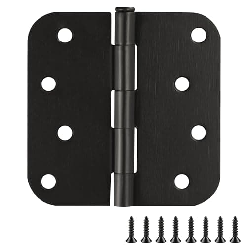 Design House 181628 58inch Radius Steel Door Hinge Door Hardware for Interior Doors 4inch x 4inch Oil Rubbed Bronze 10Pack