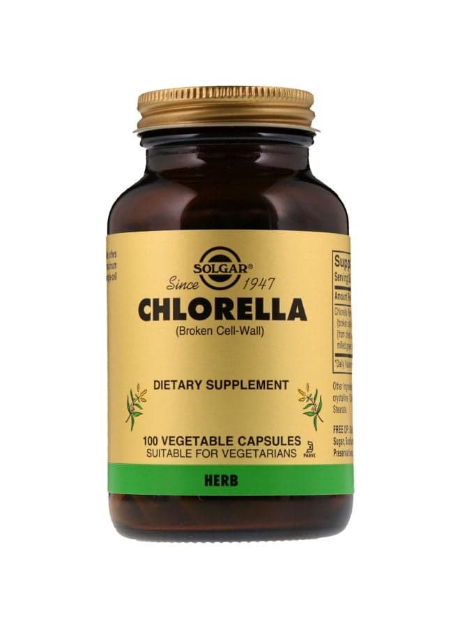 Chlorella Dietary Supplement - 100 Vegetable Capsules