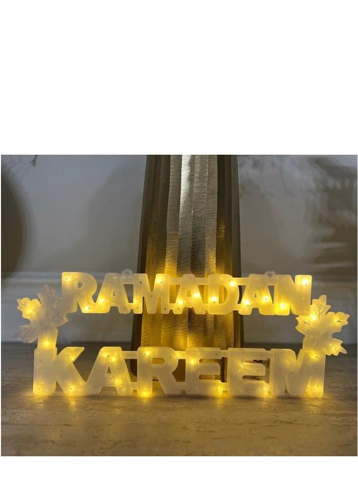 Ramadan Kareem Letters Signs Decoration Lights English