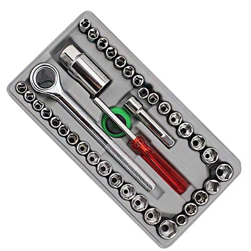 Shoppingekart 40pcs Socket Wrench Set Car Motorcycle Repair Tool Wrench Socket Combination With Box Set