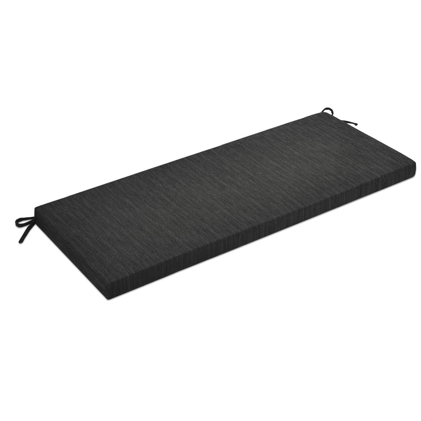 baibu 36 Inch Classic Solid Color Bench Cushion with Ties NonSlip Indoor Outdoor Rectangle Bench Seat Cushion Standard Size Foam Pad with Machine Washable Cover Black 36x15x15in