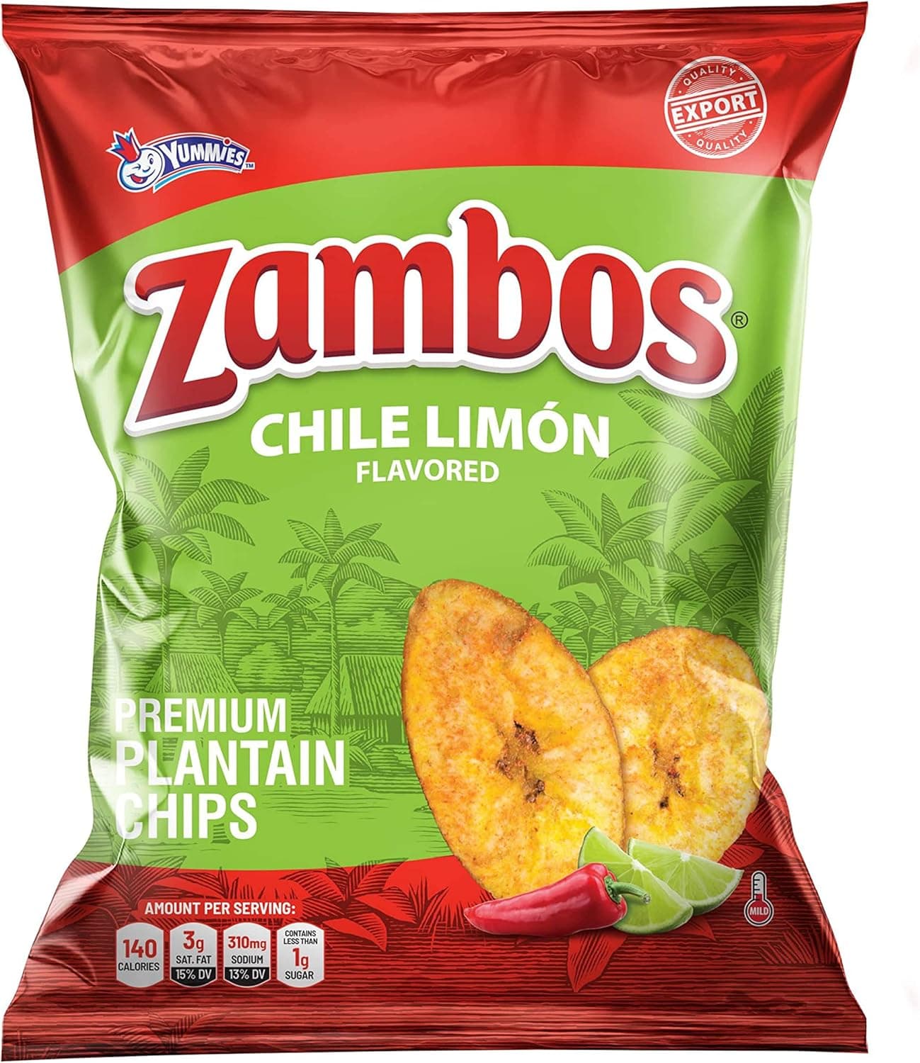 Zambos Chile Limón Premium Plantain Chips - 155g