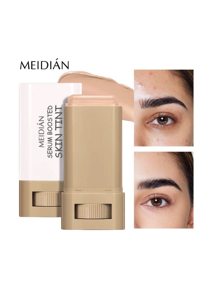 Serum Boosted Skin Tint - Beauty Balm Solid Tinted Moisturizing SerumFoundation Stick, Buildable Medium-to-Full Coverage Contour Stick for Face Makeup #05