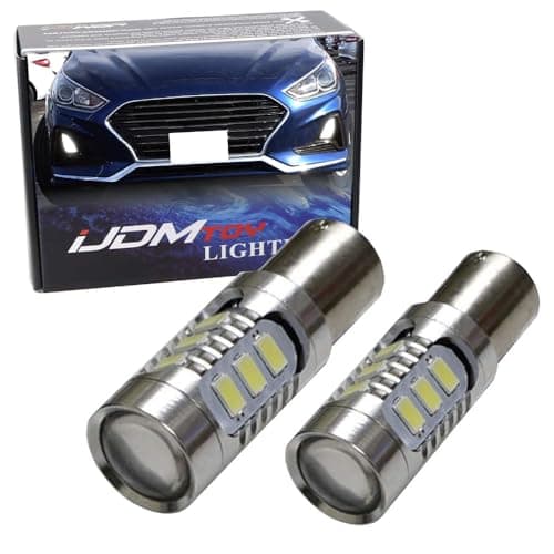 iJDMTOY White 1156 7506 Replacements Compatible With 2018-2019 Hyundai Sonata SE/Eco Trims D.R.L