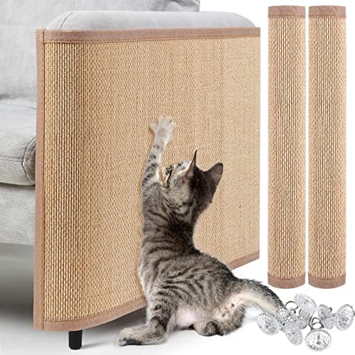 Newwiee 2 Pcs Cat Scratch Furniture Protector Mat Sofa Couch Protector for Cats Pet Scratching Pads for Couch, Sofa, Chair, Easy Installation(19.7 x 31.5 Inch)