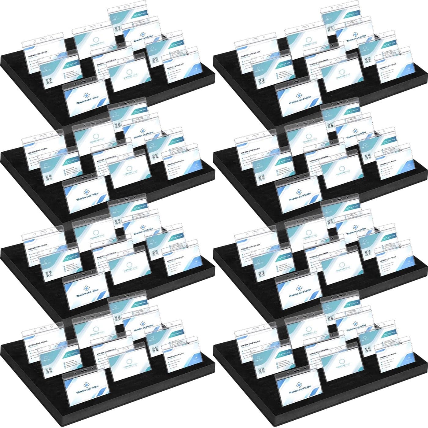 Lincia 8 Pcs Name Badge Holder ID Badge Tray Organizer Name Badge Organizer Badge Foam Holds 60 Badges ID Tag Name Badge Organizer Name Tag Holders for Office 16 34 x 12 x 1 14 Inch