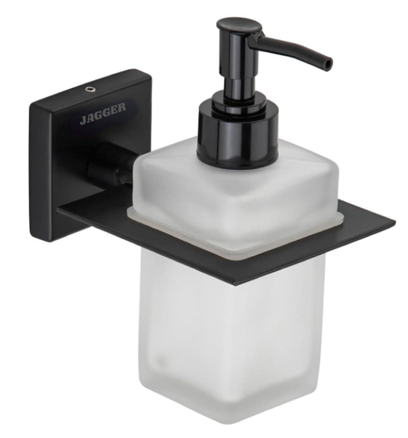 JAGGER JAG276 Wall Mounted Liquid Glass Soap DispenserShampoo Conditioner HolderHandwash Dispenserfor Wash BasinBathroomLiving RoomHotelHomeOffice Z Black MATT Finish