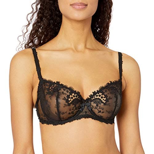 Simone Perele Womens Wish Demi Cup Bras, Black, 36D/DD US