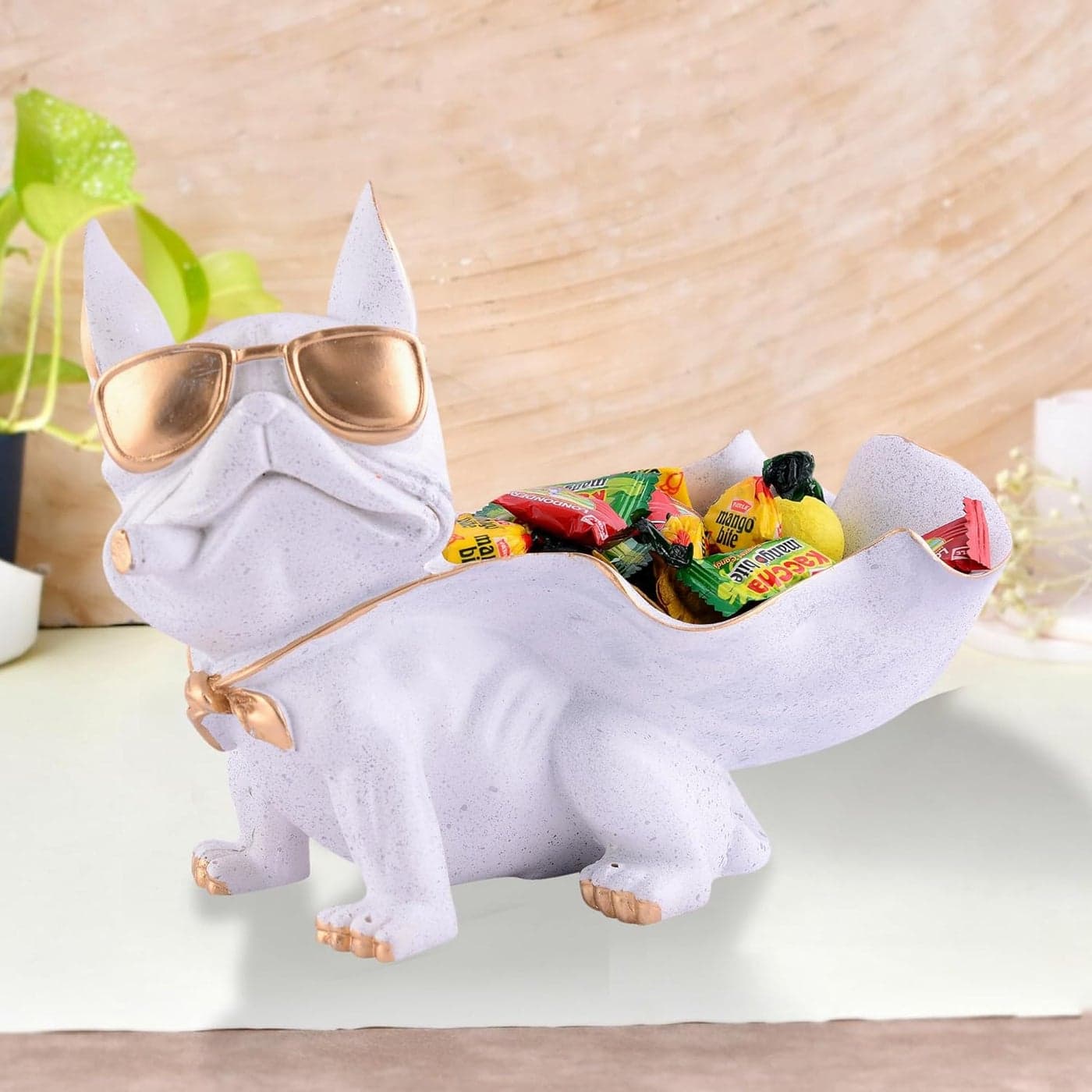 zart Cool Dog Showpiece for Home Decor Showpiece Office Decor Showpiece White