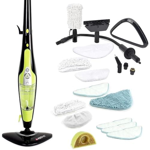 H2O HD PRO Steam Mop and Handheld Steam Cleaner for Floors Carpets Windows Upholstery Kitchens Bathrooms