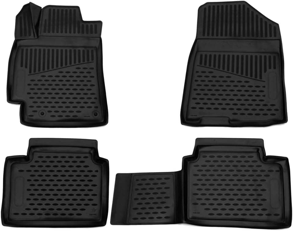 R5 AUTOMOTIVE All Weather Floor Mats Set for 2019-2023 Kia Forte - Black