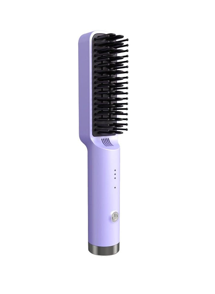 Cordless Hair Straightener Brush,Portable negative ion hair straightener, inner buckle and outer flip hair straightener for Women, Anti-Scald hair straightener