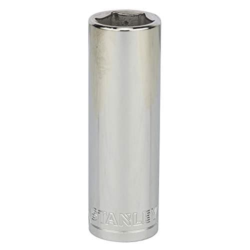 STANLEY STMT73332-8B 1/2-inch 18mm Chrome Vanadium Steel 6 Point Deep Socket (Silver)