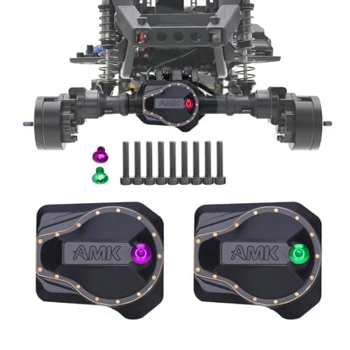 AMK TRX4 Brass Differential Cover TRX4 Portal Axle Housing Brass Diff Cover with Oiling Hole Front and Rear Axle Housing Covers for 110 RC Crawler Car TRX4 Upgrade Parts