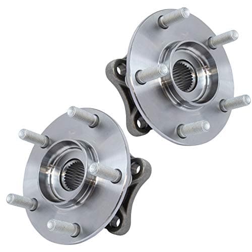 TRQ 2 Piece Front Wheel Bearing & Hub Assembly Set with ABS Sensor Compatible with 2014-2018 Mazda 3 2016-2021 CX-3