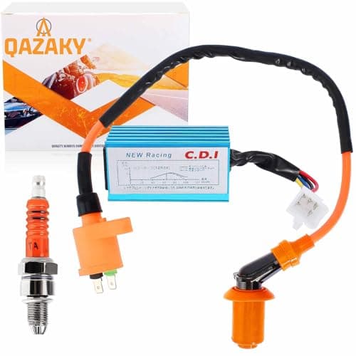 QAZAKY Performance Racing Ignition Coil Spark Plug A7TC 5 Pins CDI Compatible with GY6 4Stroke 50cc110cc 125cc 150cc Scooter ATV Go Kart Moped Quad Pit Dirt Bike 139QMB 152QMI 157QMJ XR50 CRF50