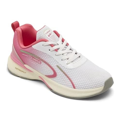 Campus Women's REVI WHT/China Pink Running Shoes - 7UK India 1 Pair
