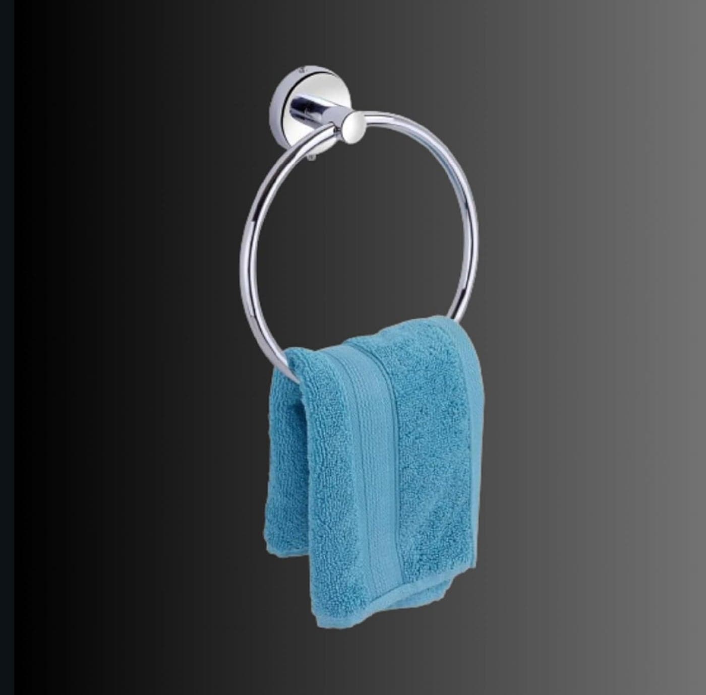 JAGGER JAG222 Round Towel RingsTowel HolderHand Towel StandCloth HangerNapkin HolderCloth StandTowel Holder for BathroomKitchenWashbasin Chrome Finish Pack of 1